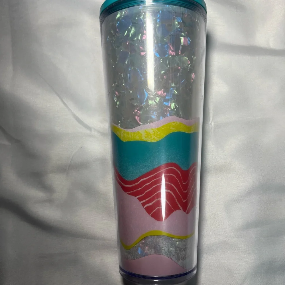 Starbucks 2020 Pastel Wave Iridescent Venti Tumbler 24oz Spring‎ No Straw